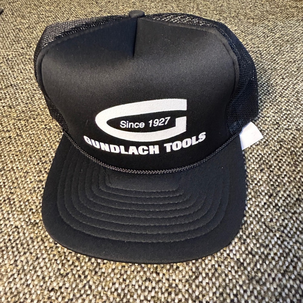 San Sun Gundlach Tools Hat OSFA Black Excellent Vintage Mesh Trucker Snapback